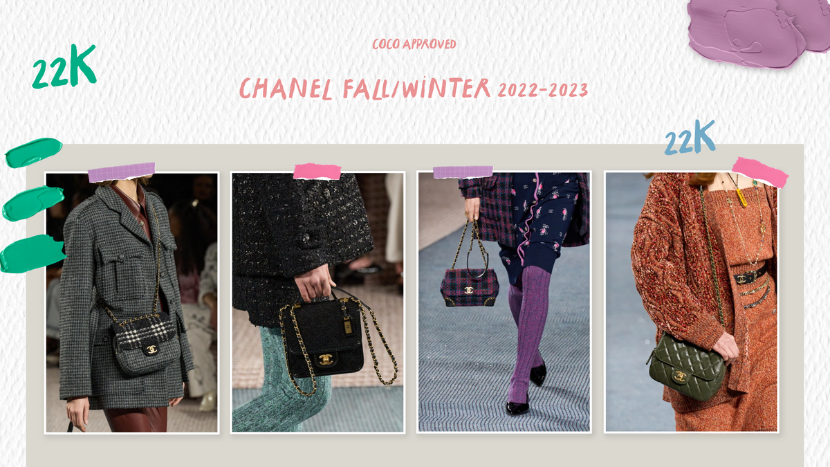 CHANEL 22K BAG COLLECTION WITH PRICE, CHANEL FALL WINTER 2022/23  COLLECTION, CHANEL 22K