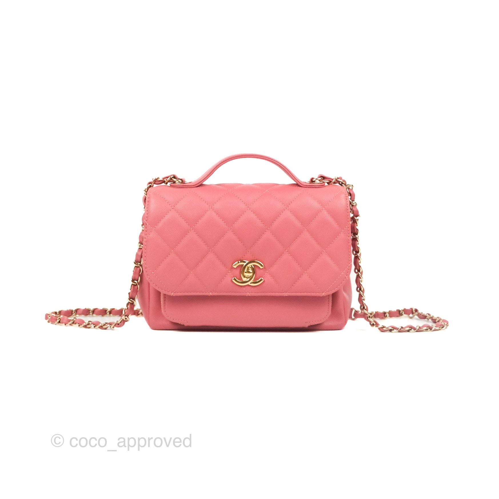 Chanel Quilted Medium Business Affinity Flap Pink Caviar Gold