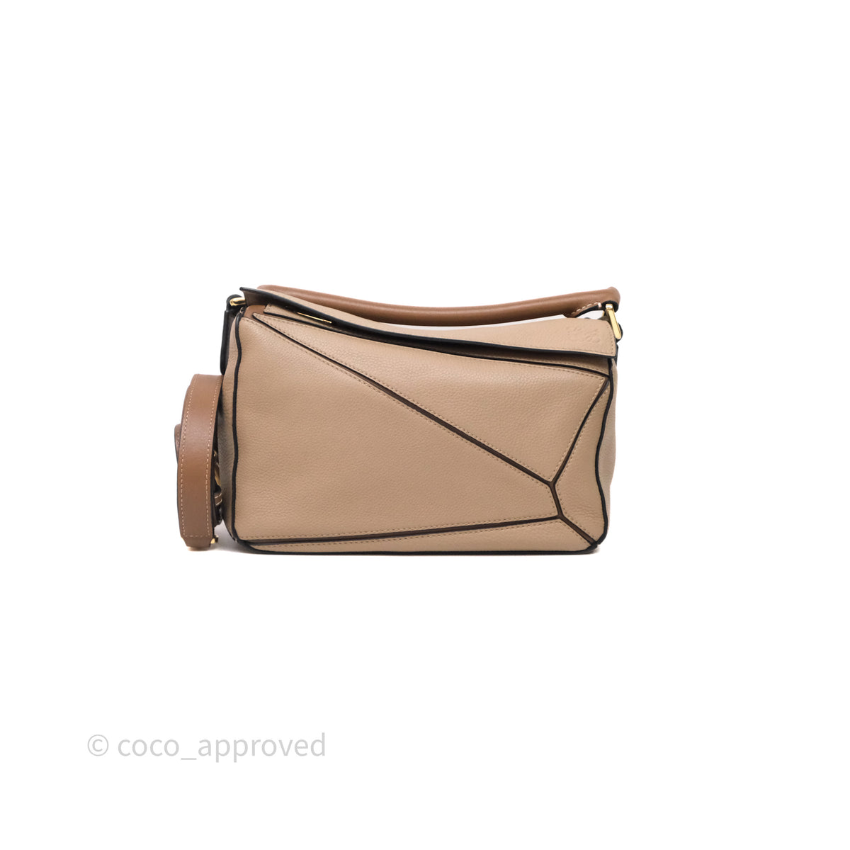 Loewe Small Puzzle Bag Sand Mink Grained Calfskin – Coco Approved