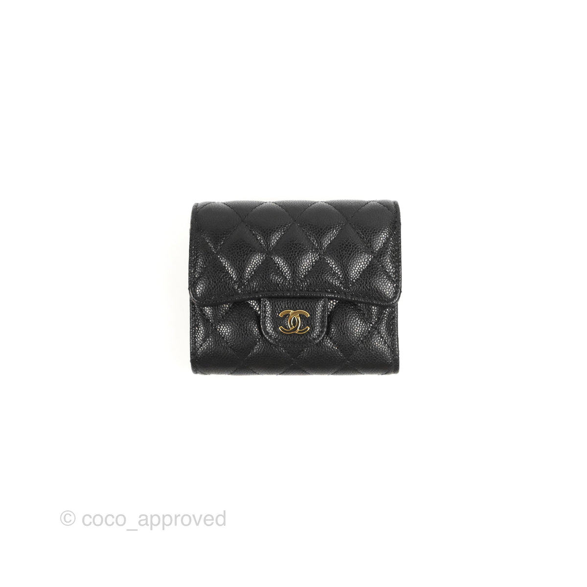 Chanel Classic Flap Wallet Black Caviar Gold Hardware⁣ – Coco Approved  Studio