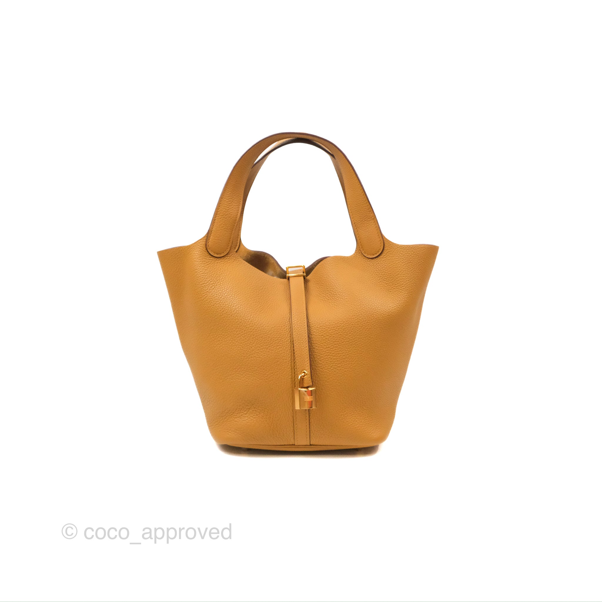 Hermès Picotin Lock 22 Sesame 2S TM Taurillon Maurice Gold