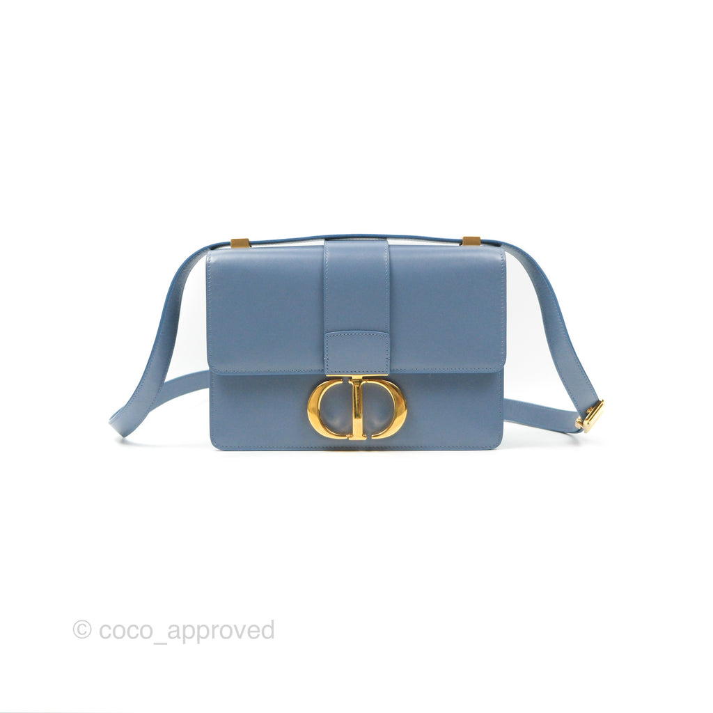 Dior 30 Montaigne Bag Blue Box Calfskin