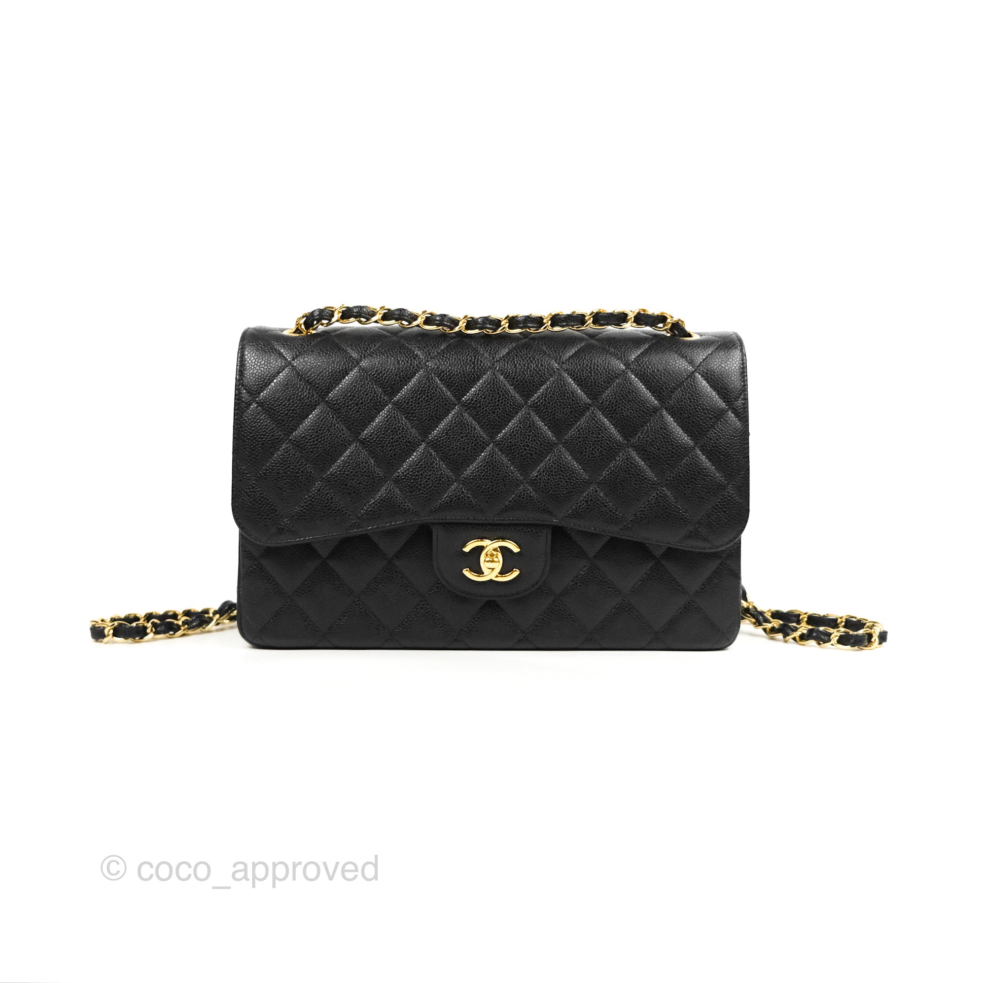 Sold at Auction: Chanel Medium Black Croc Embossed Leather Shoulder Bag