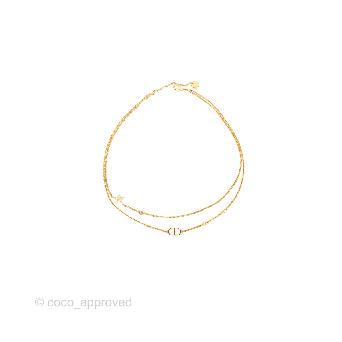 Dior double necklace discount