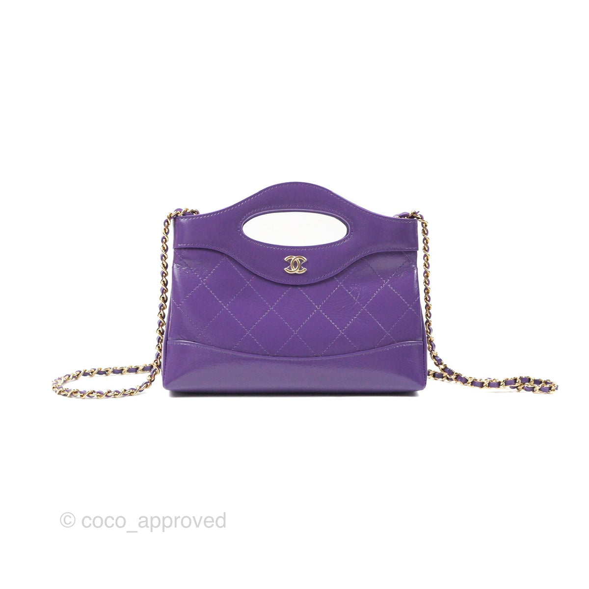 Chanel Nano 31 Purple Gold Hardware 24C – Coco Approved Studio