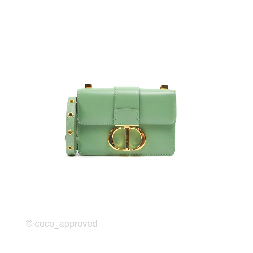 Dior Micro 30 Montaigne Flap Bag Mint Green Smooth Calfskin