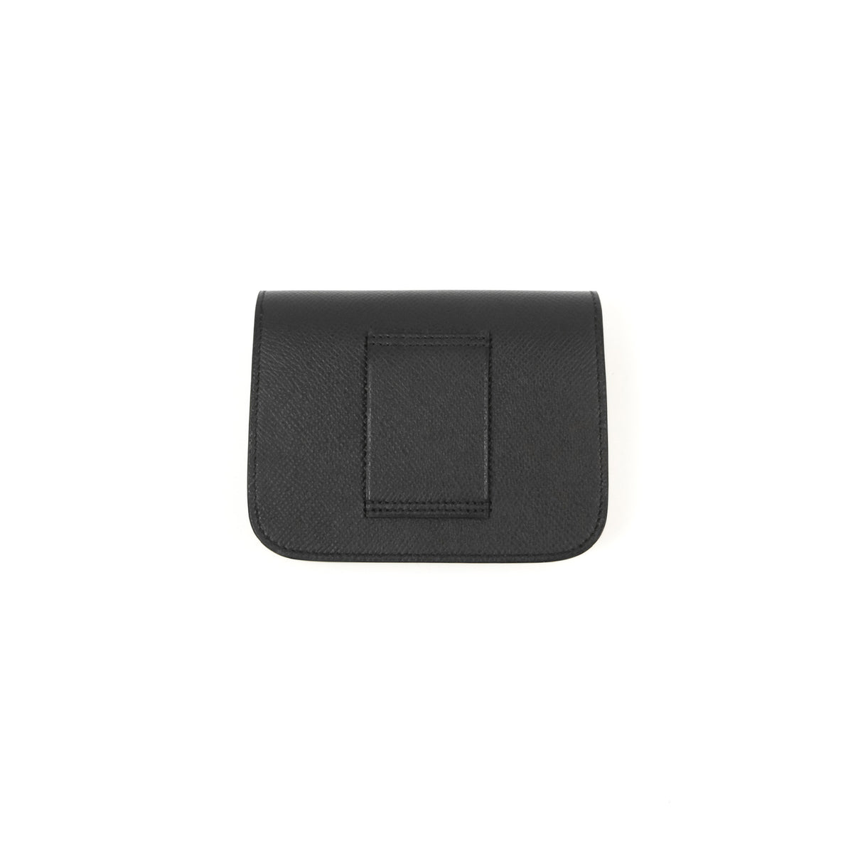 Hermès Constance Slim Wallet In Black Epsom With Gold Hardware in White