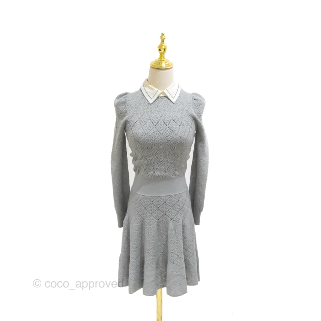 Christian Dior Knit Dress Grey Size 34