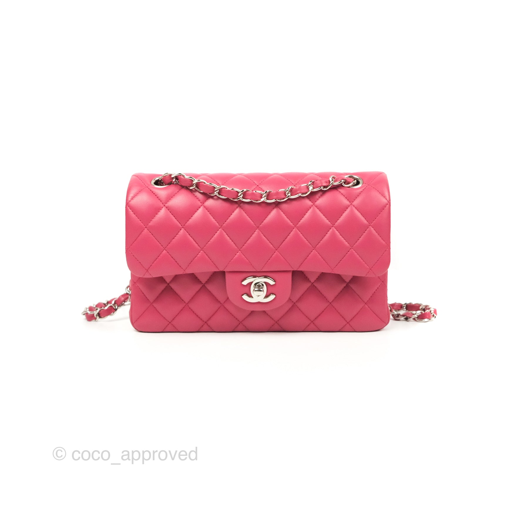 Chanel Mini Pink Quilted Lambskin Rectangular Classic