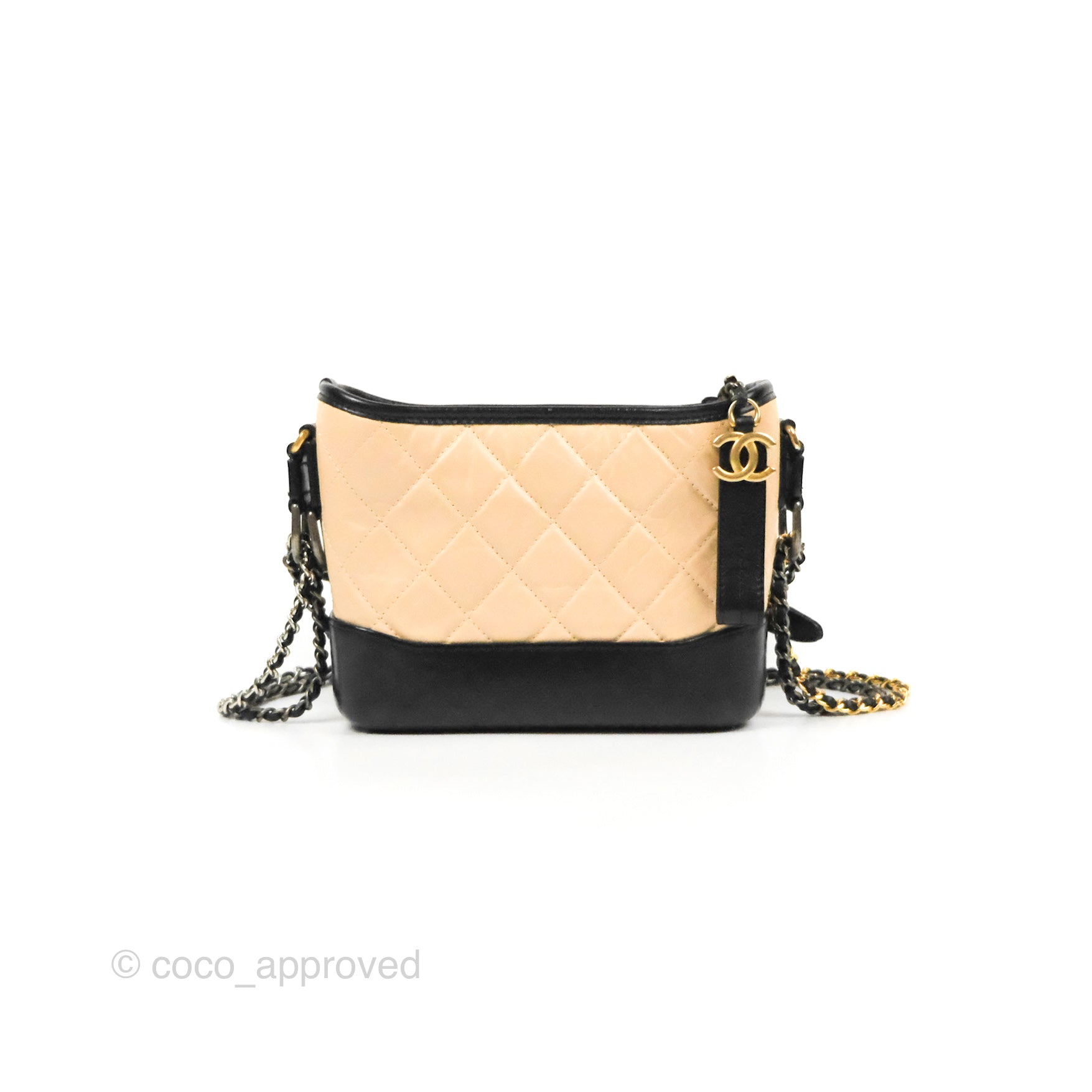 Chanel Small Gabrielle Hobo Quilted Beige Aged Calfskin – Coco