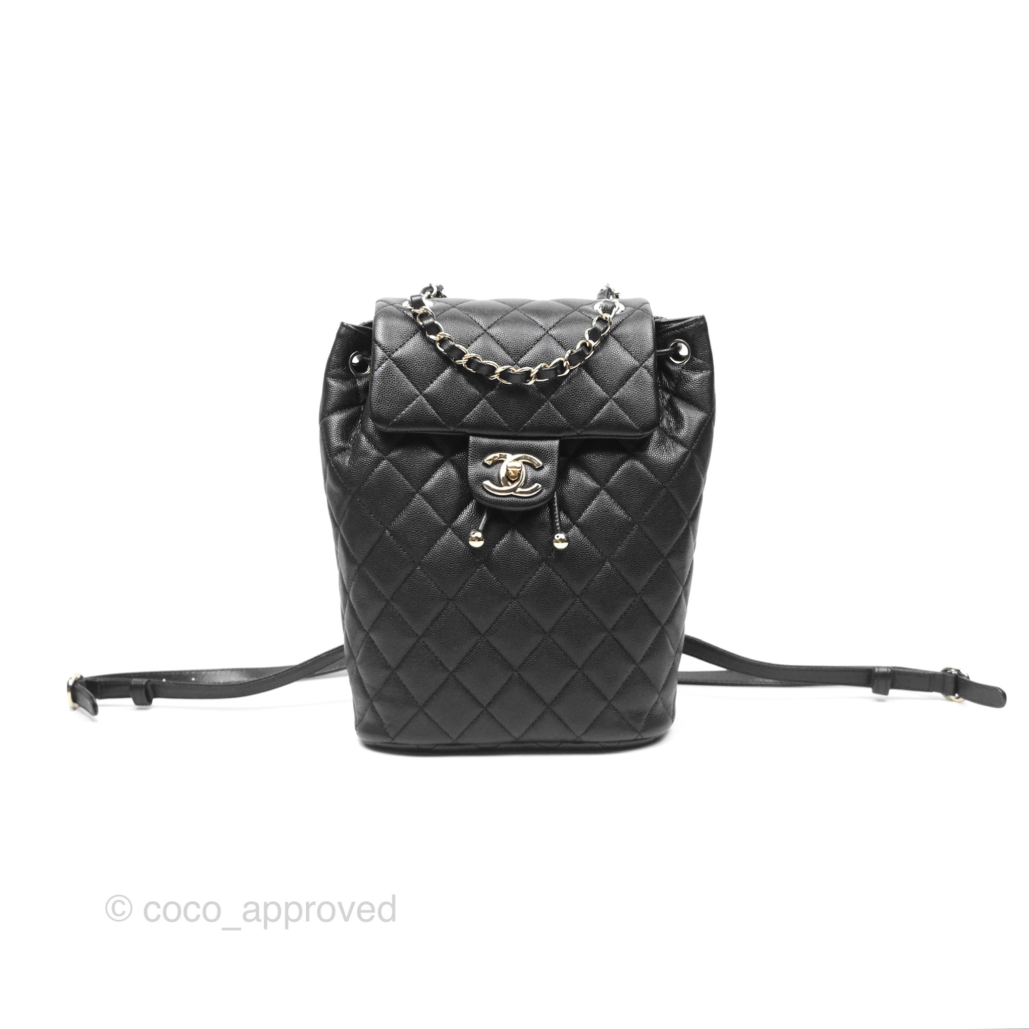 Chanel Small Urban Spirit Backpack Black Caviar Gold Hardware 23S – Coco Approved Studio