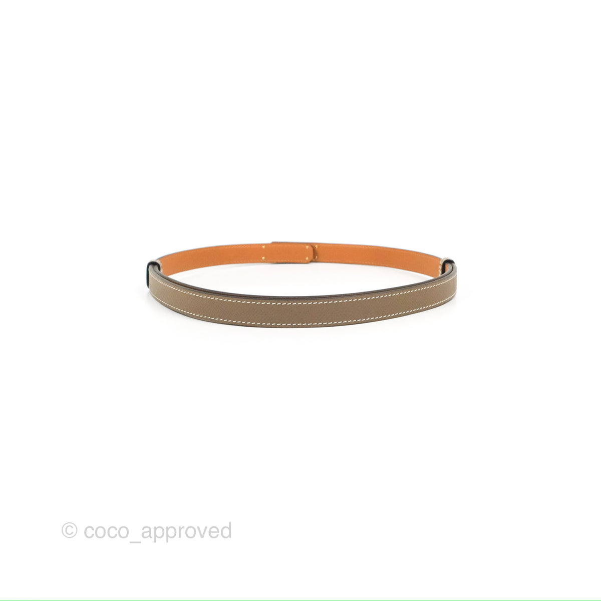 Hermès Epsom Kelly Buckle Belt Etoupe Gold Hardware – Coco