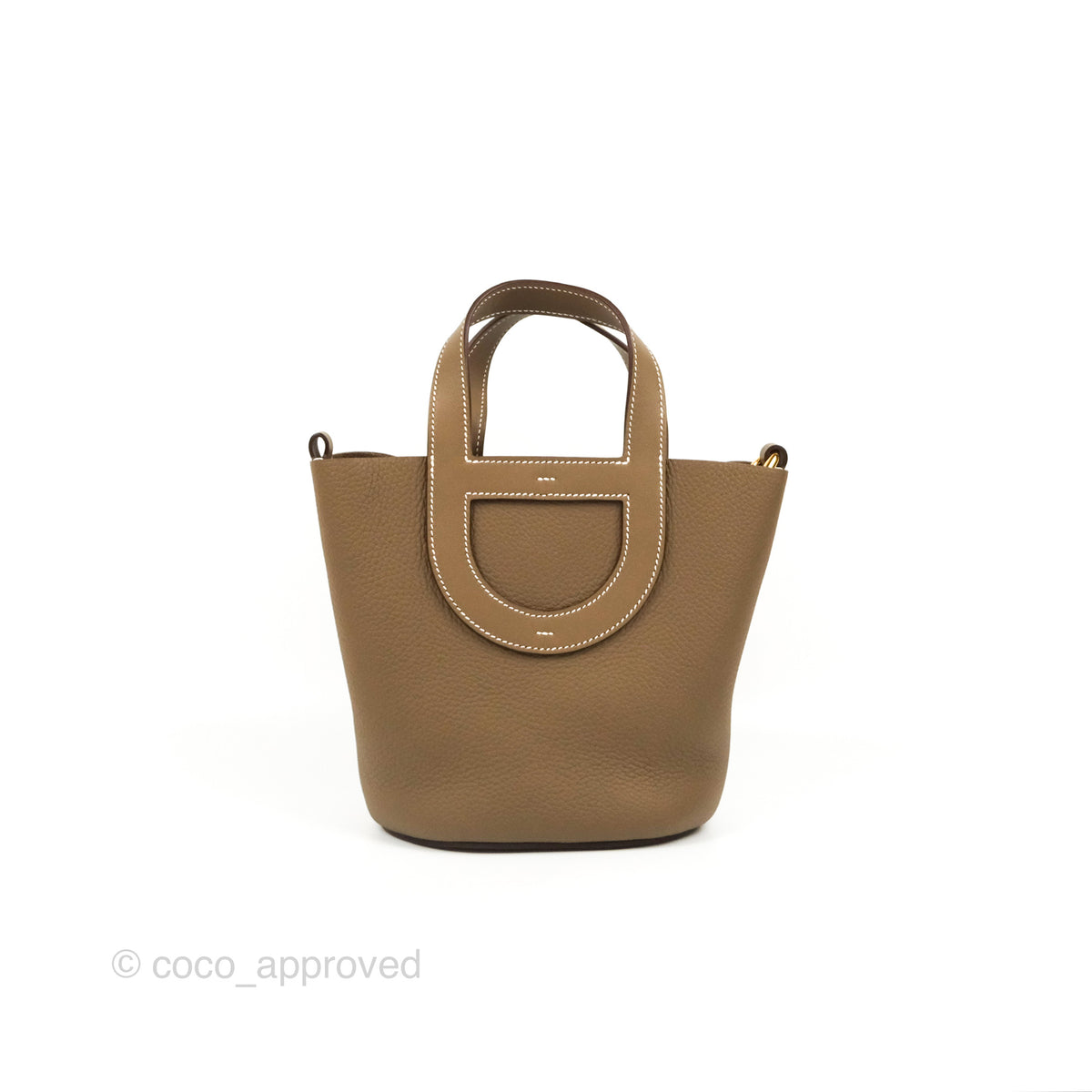 Hermes In-The-Loop 18 Etoupe Clemence Gold Hardware – Coco Approved Studio