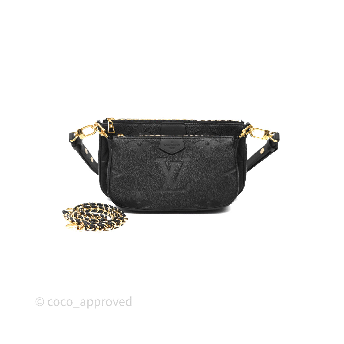 Louis Vuitton Multi Pochette Accessories Monogram Empreinte Black 