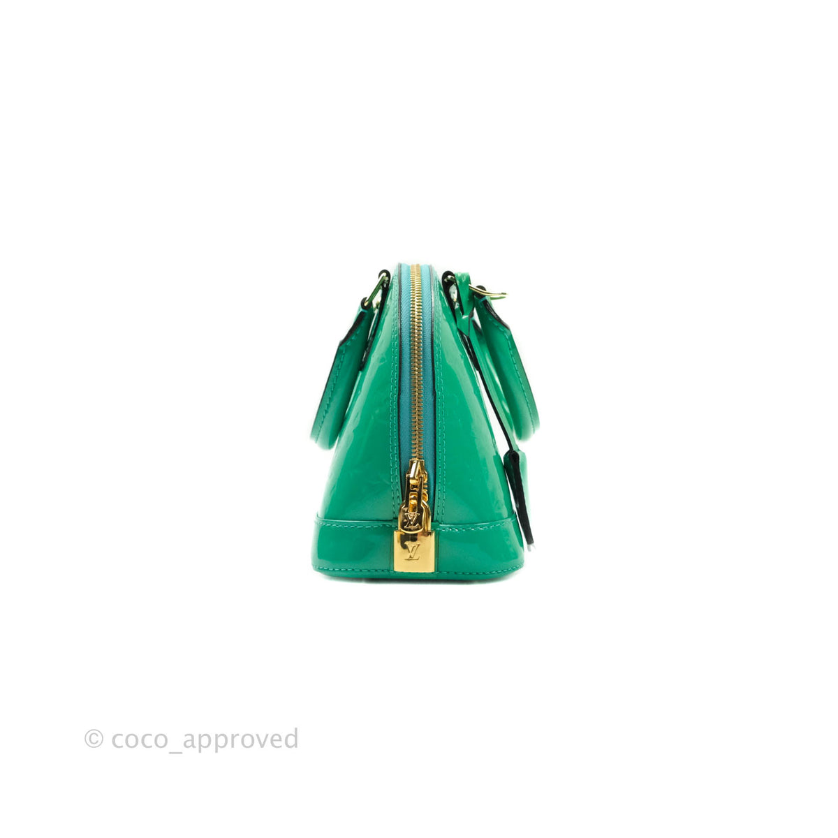 Louis Vuitton Alma BB Monogram Green Patent Gold Hardware – Coco Approved  Studio