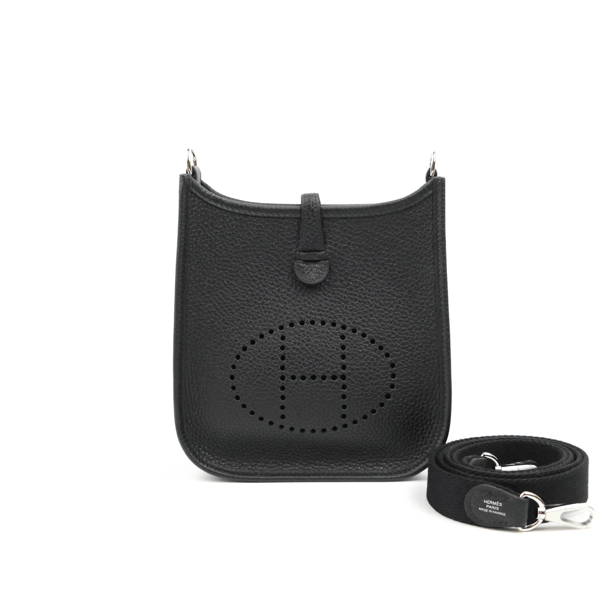 Hermès Mini Evelyne Clemence Black U