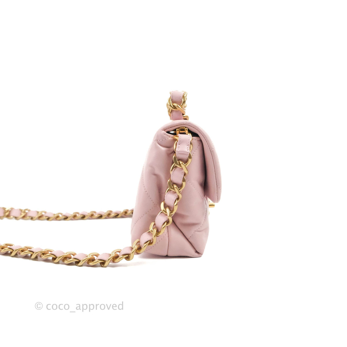 CHANEL 25S MINI BOW BAG 26 IN PINK LAMBSKIN WITH GOLD HARDWARE