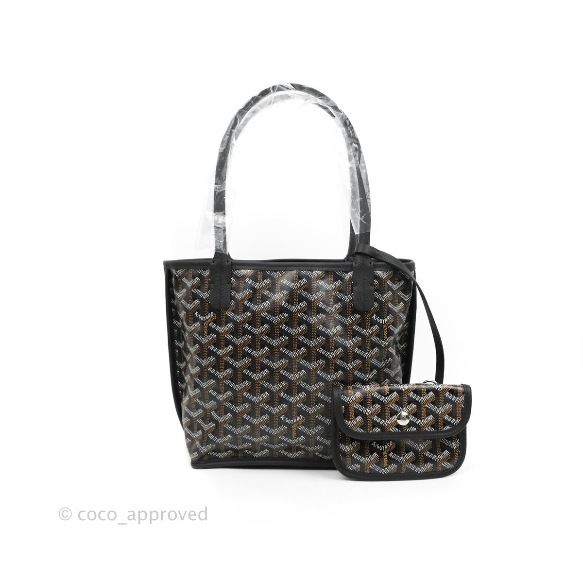 Goyard Anjou Mini Bag Goyardine Canvas Black – Coco Approved Studio