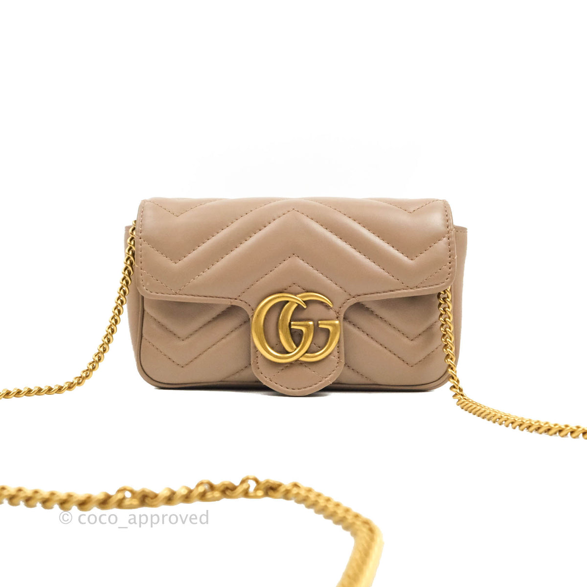 Gucci GG Marmont Matelasse Super Mini Bag Dusty Pink
