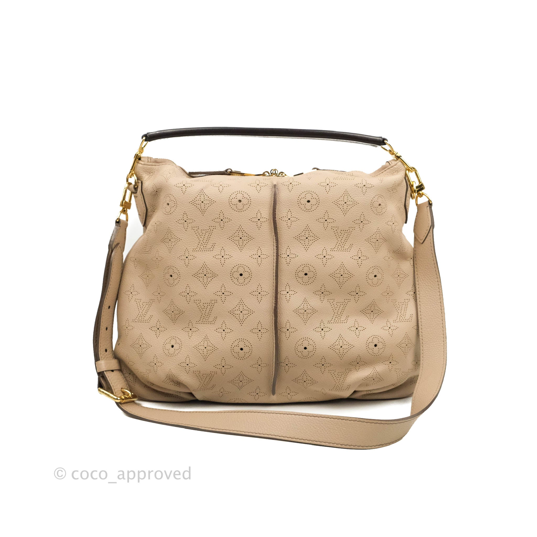 Louis Vuitton Selene Handbag Mahina Leather Pm Auction