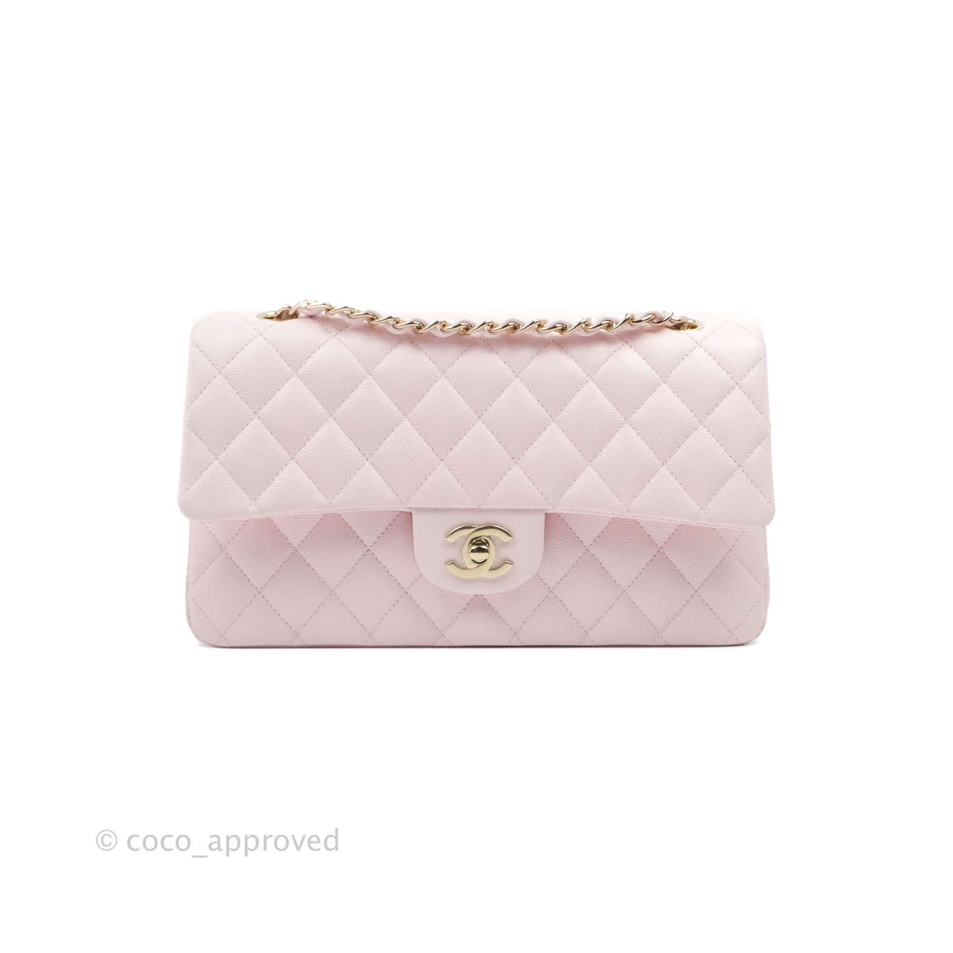 CHANEL Caviar Quilted Medium Flap Wallet Pink 1272328