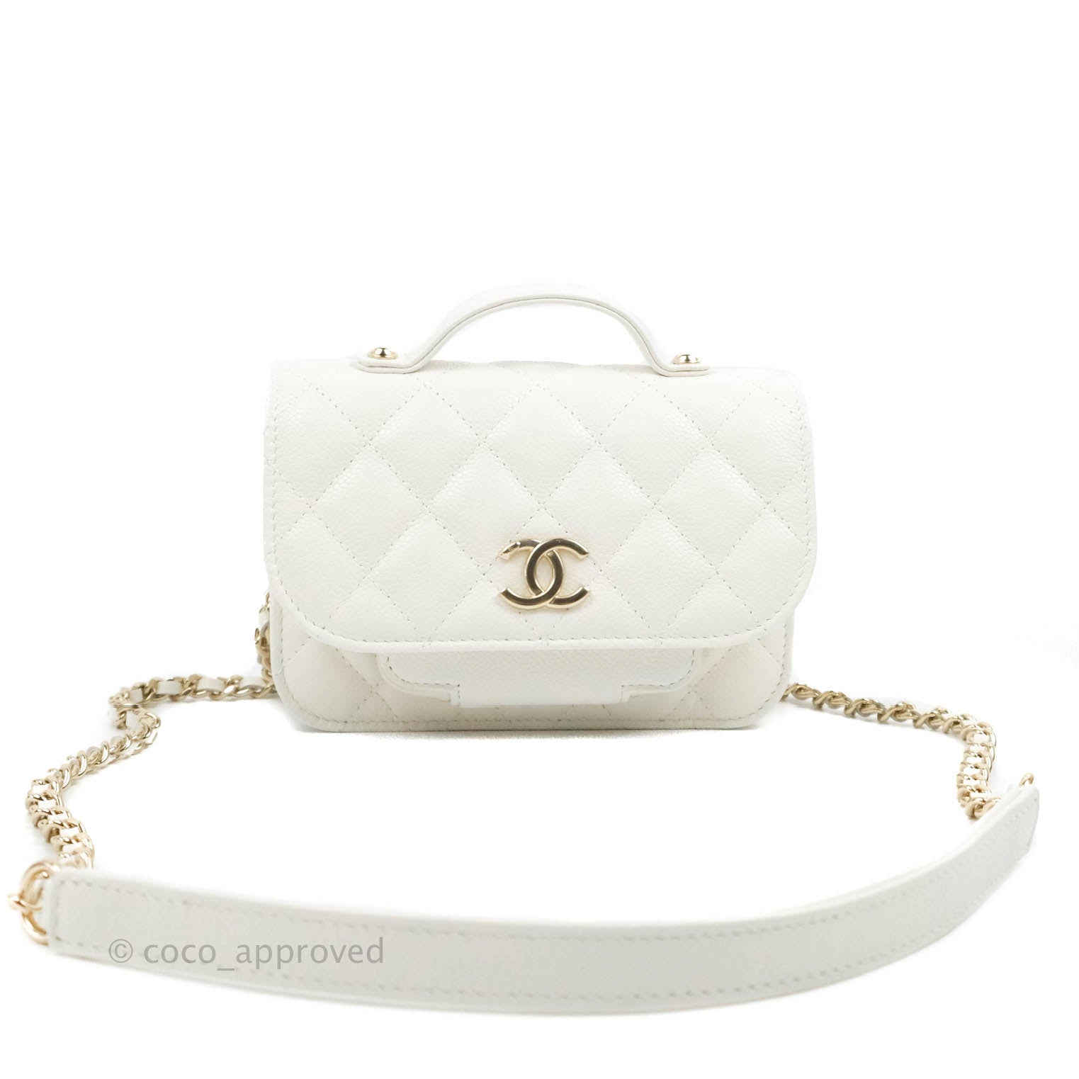 Chanel Business Affinity Clutch with Chain, Yellow Caviar with Gold  Hardware, New in Box WA001