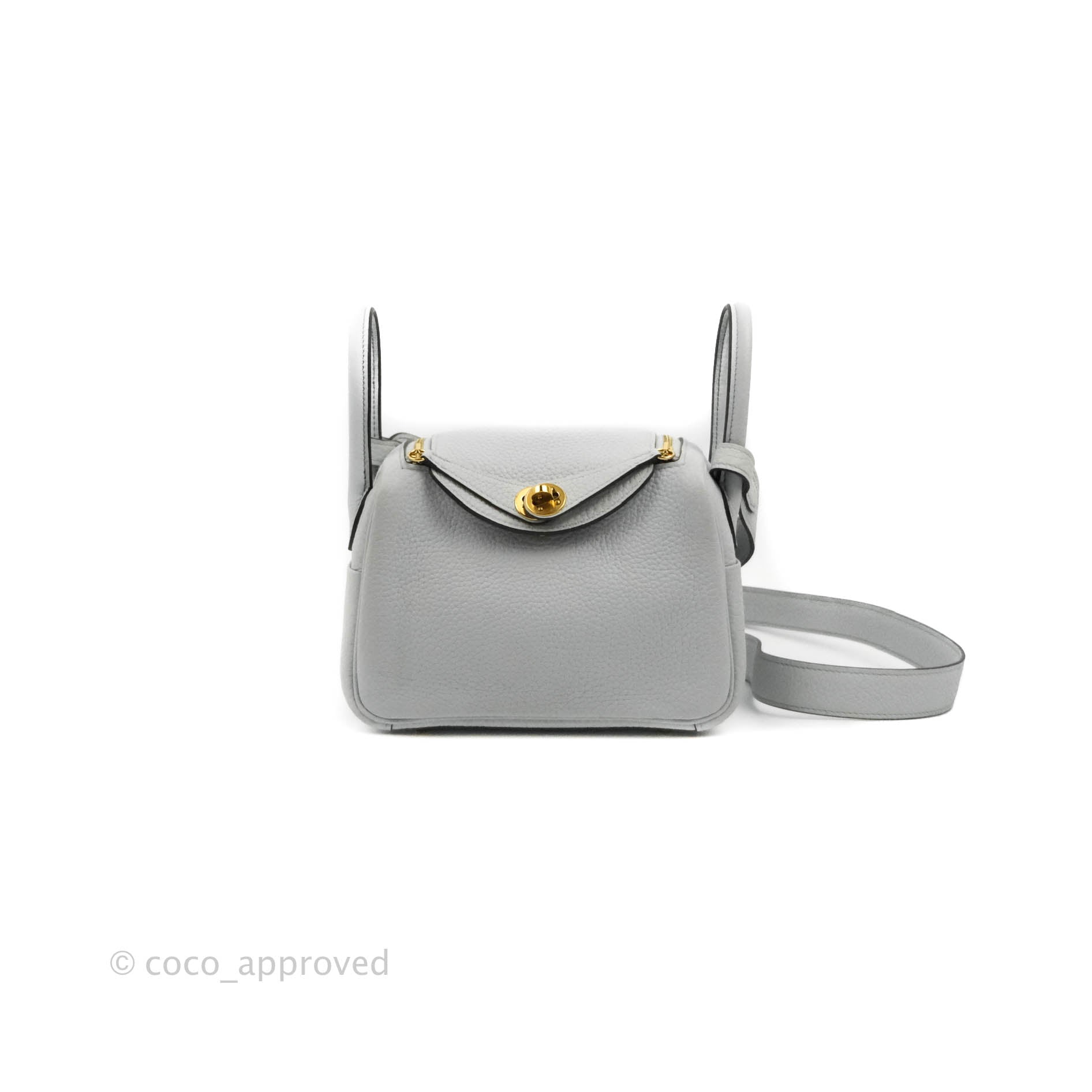 Hermès Mini Lindy 20 Etoupe Clemence Silver Hardware