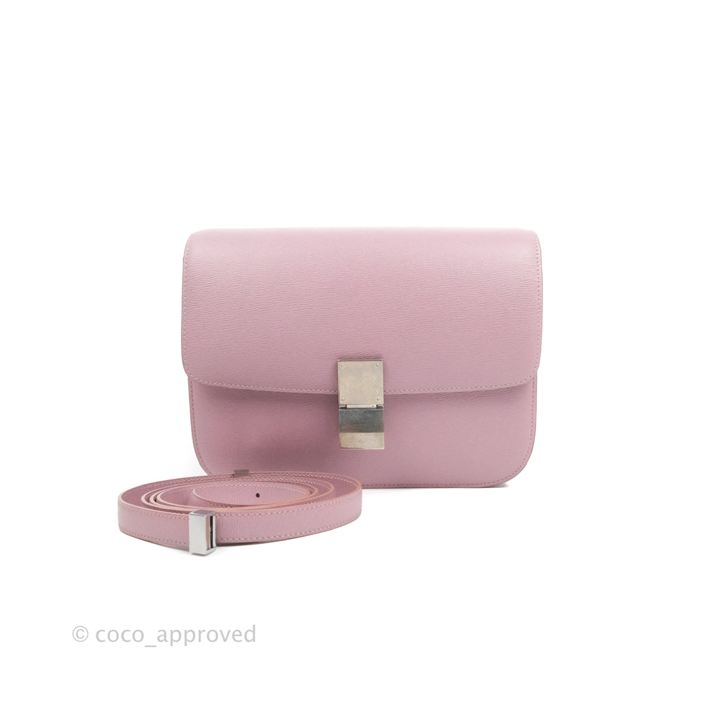 Celine Medium Classic Box Flap Lilac Pink Liege Calfskin