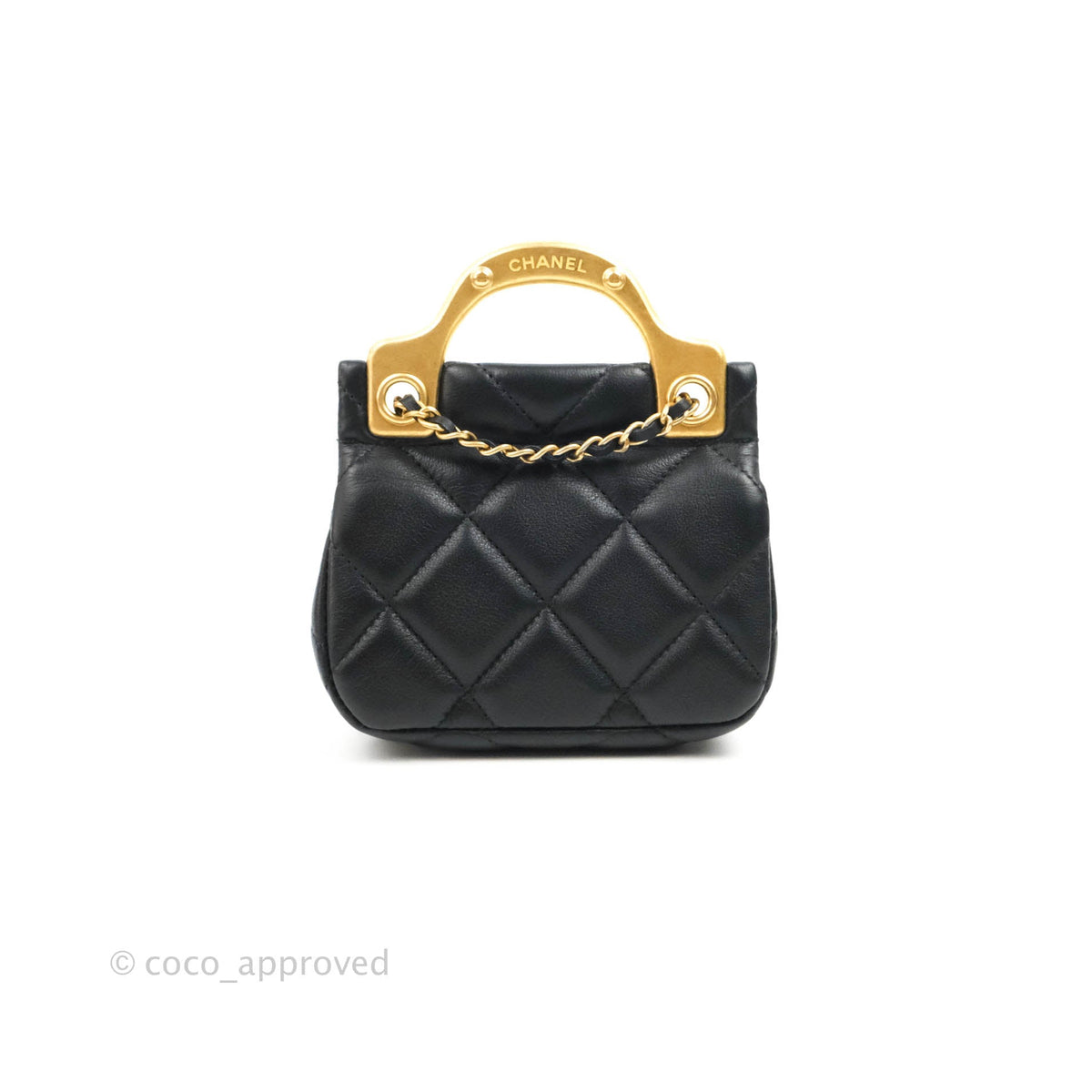 Chanel Black Quilted Calfskin Chain Handle Flap Bag Q6B1YF3PKB000