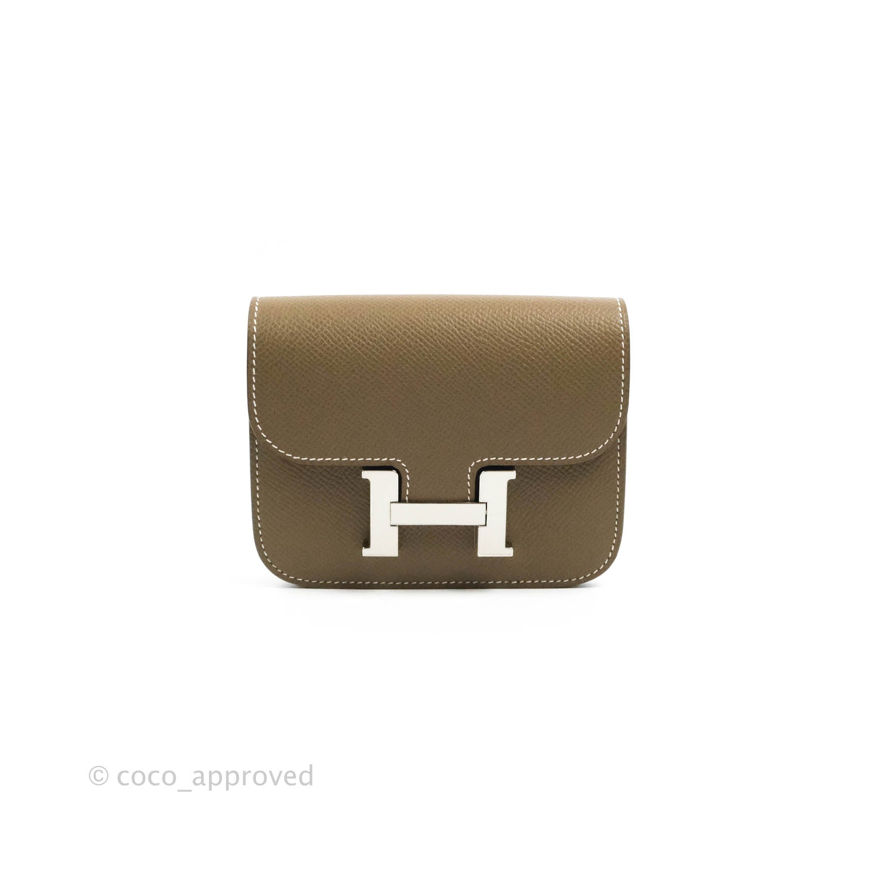 Hermès Constance Slim Wallet Etoupe Epsom Palladium Hardware – Coco  Approved Studio