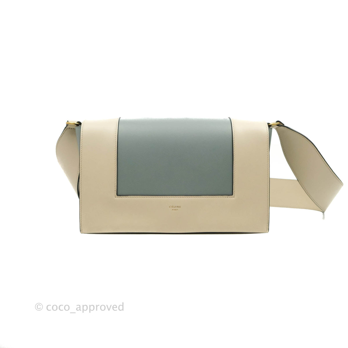 Celine Frame Bag Blue Optic White Coco Approved Studio