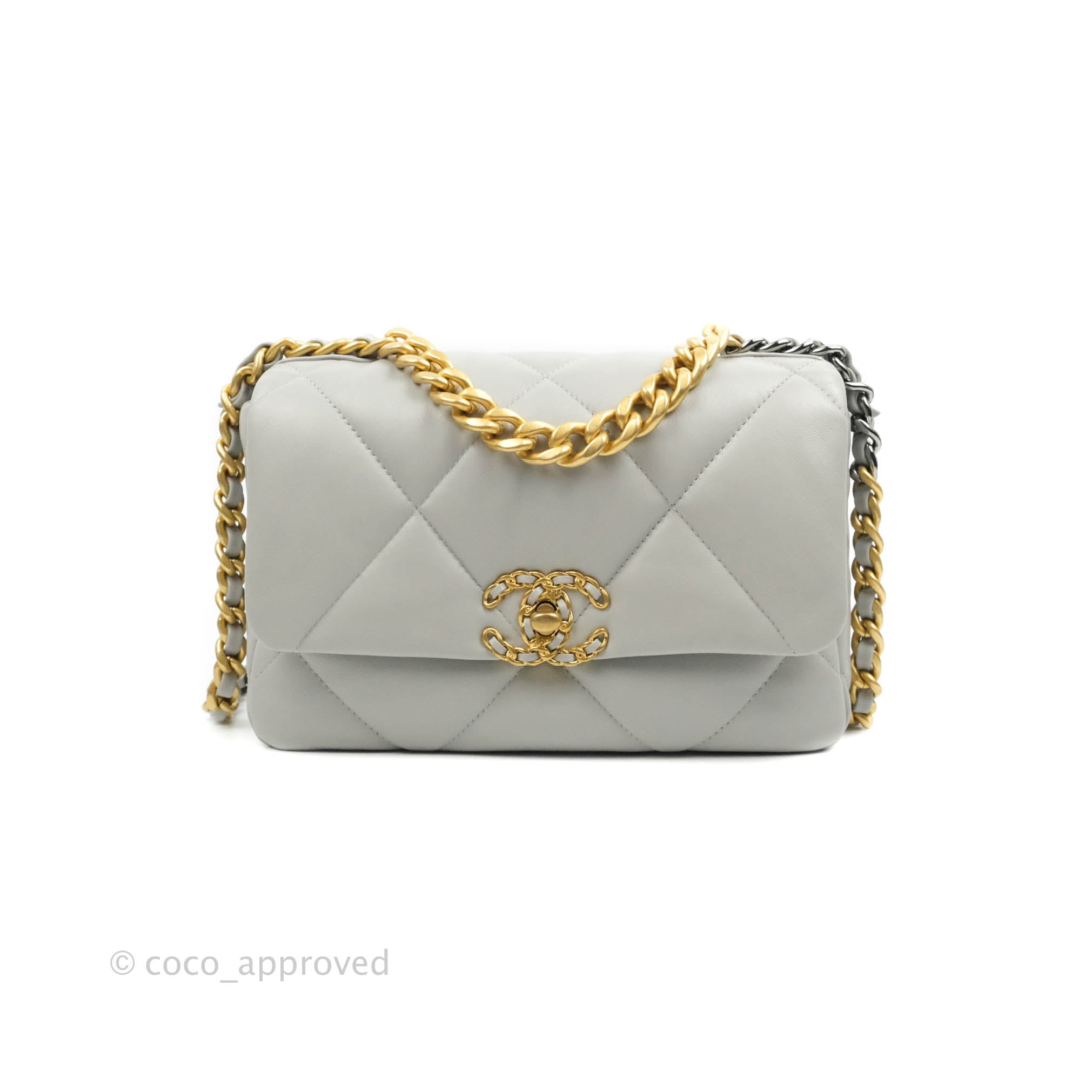 Chanel 19 Small Grey Mixed Hardware 21A – Coco Approved Studio