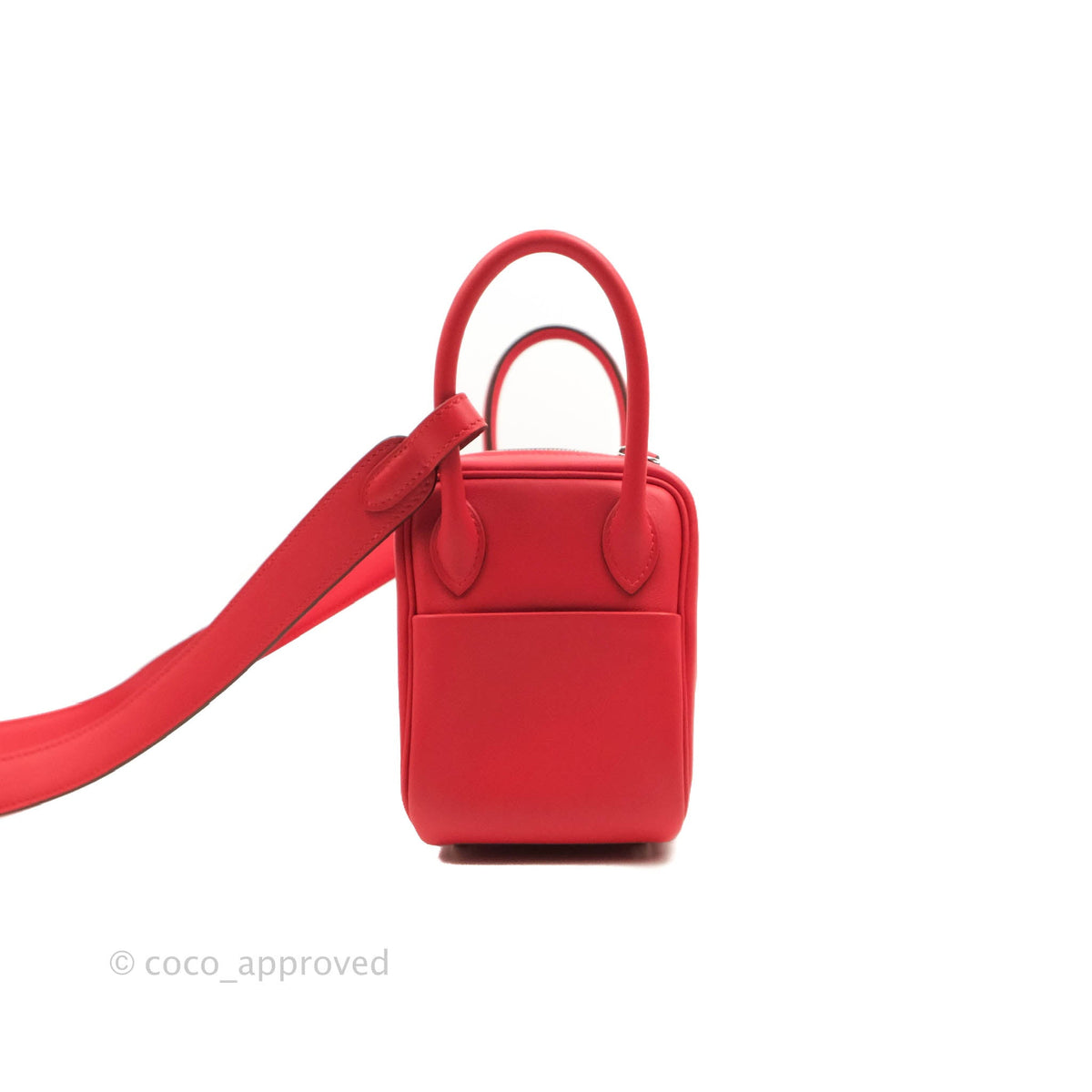 Hermès Hermes Mini Lindy Red Leather ref.185885 - Joli Closet