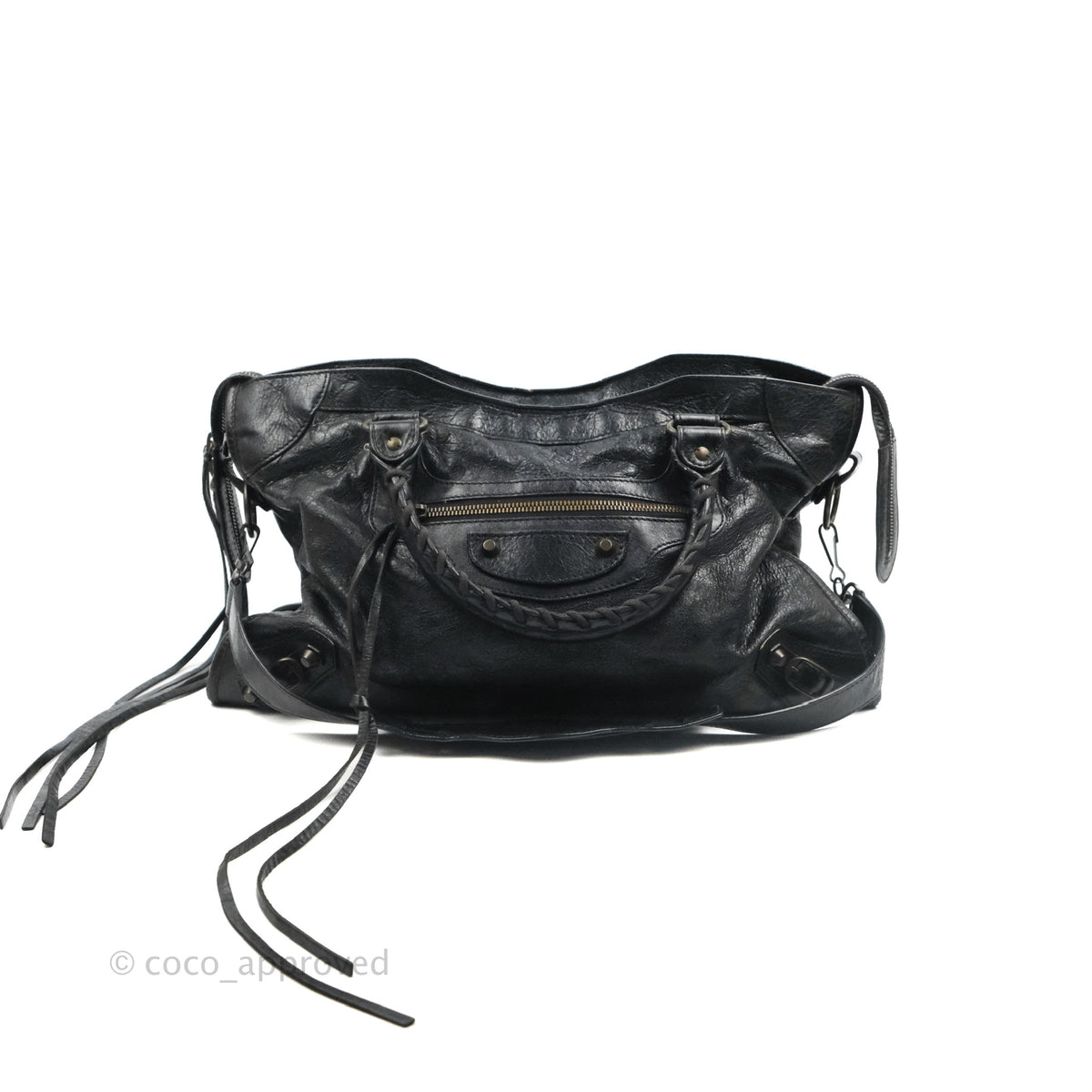 Balenciaga Classic City Bag Dark Grey Calfskin Ruthenium Hardware