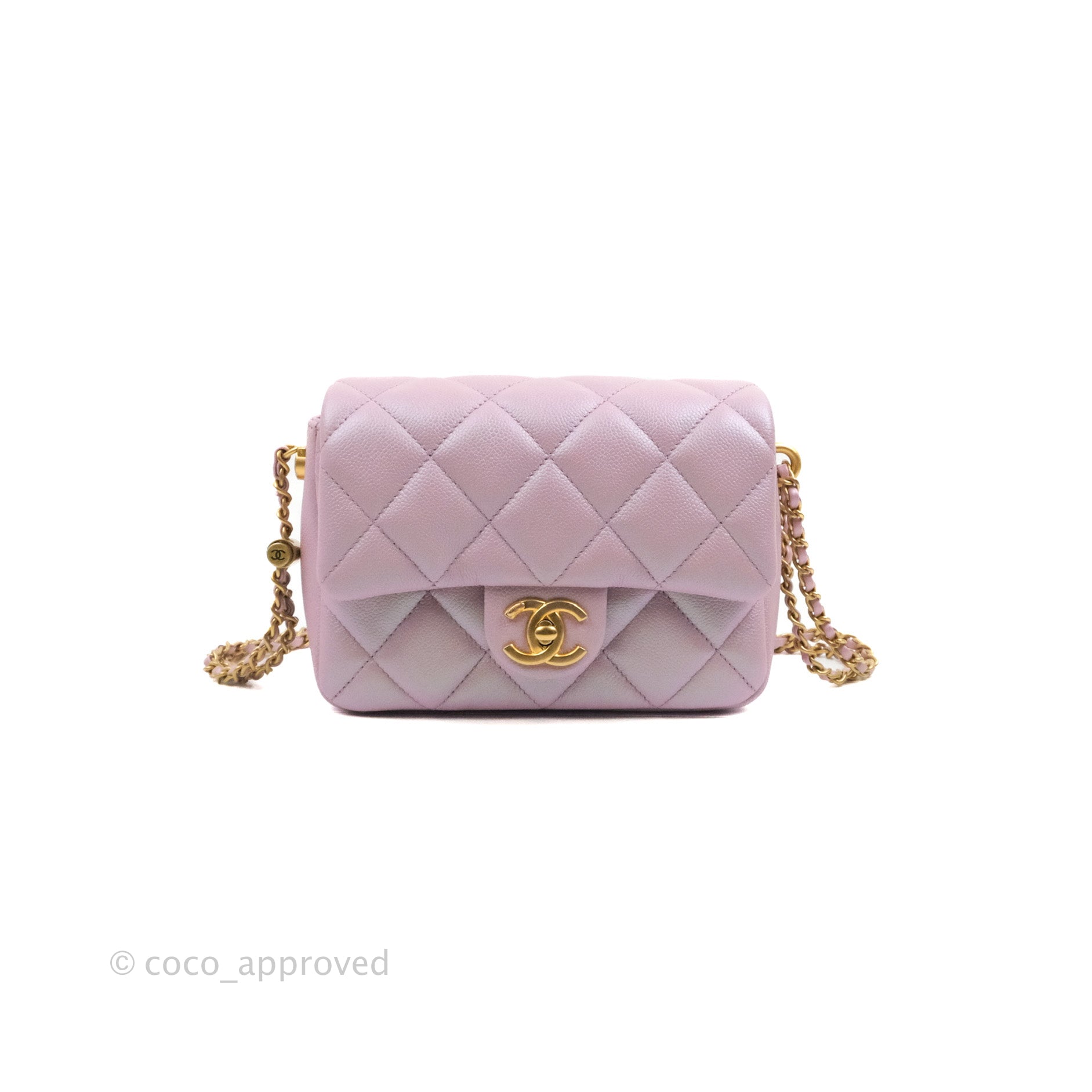 Chanel My Perfect Adjustable Chain Flap Bag Quilted Iridescent Caviar Mini