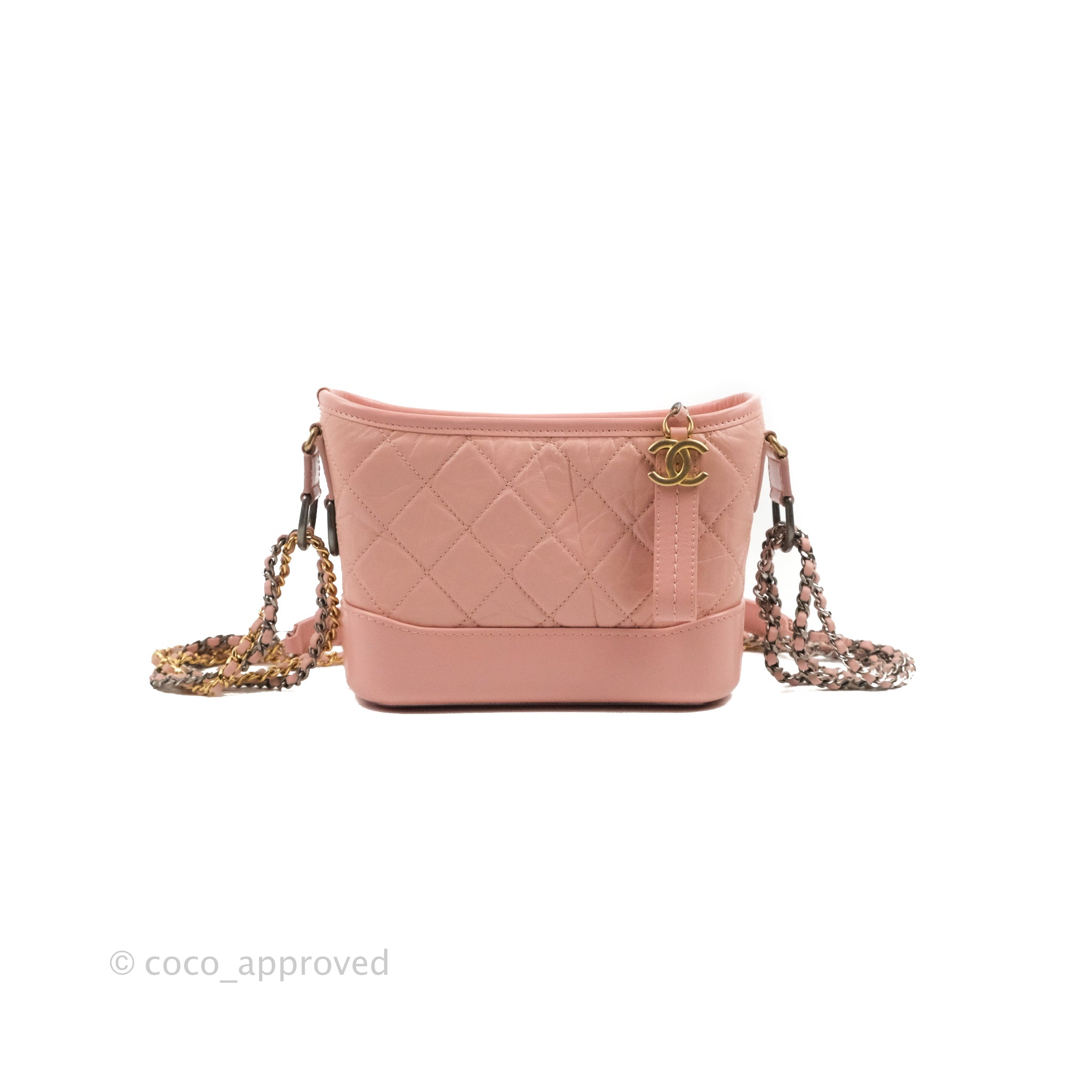 Chanel Quilted Small Gabrielle Hobo Pink Aged Calfskin Mixed Hardware –  Coco Approved Studio