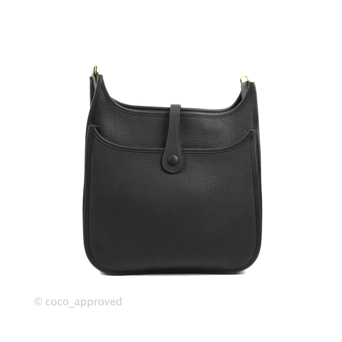 Hermes Evelyne III 29 Black Clemence Gold Hardware – Coco Approved