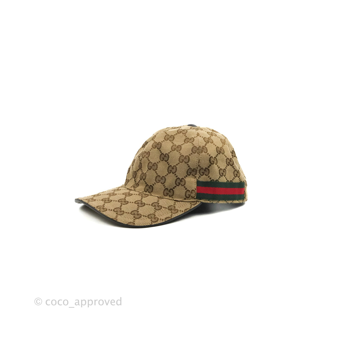 QA ®غوتشي ‎Original GG canvas baseball hat with Web in beige and blue