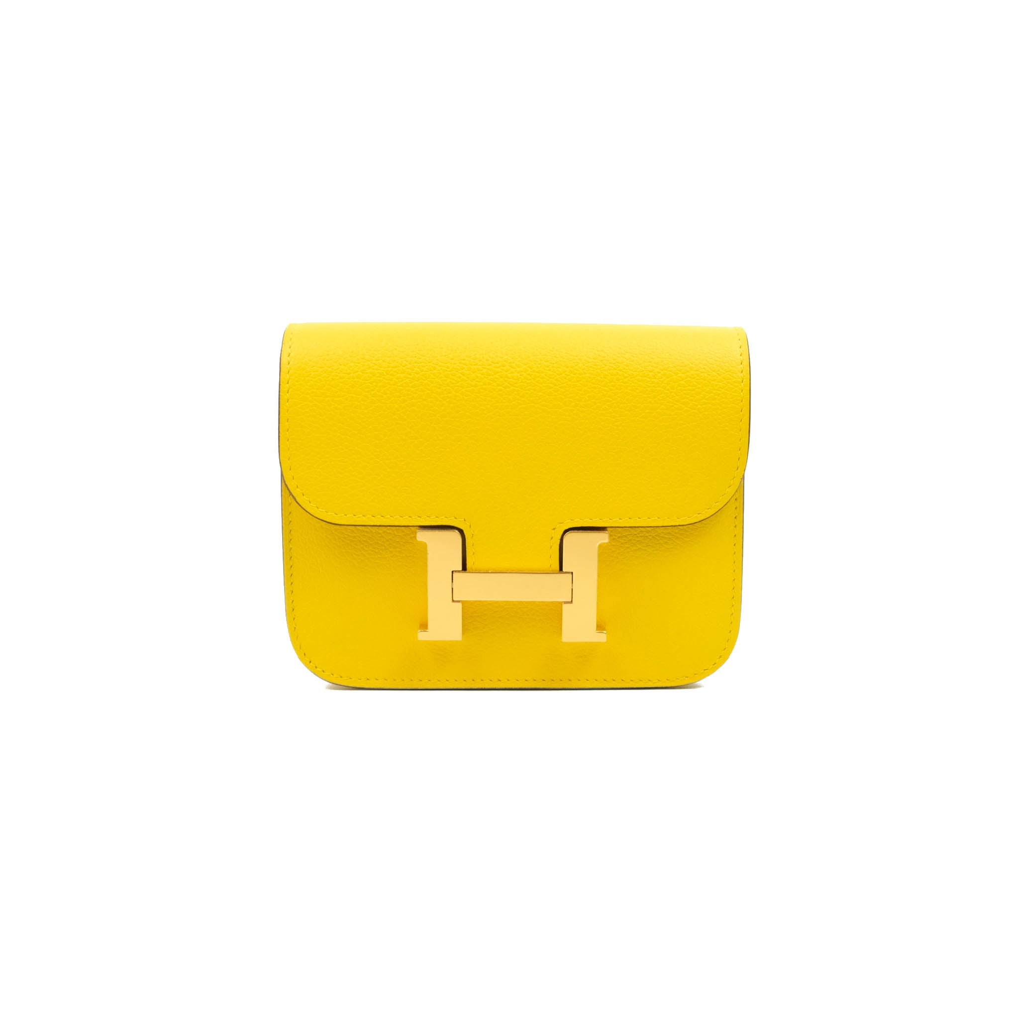 Hermès Constance Nata Epsom Slim Wallet Gold Hardware, 2022 (Like New), Womens Handbag