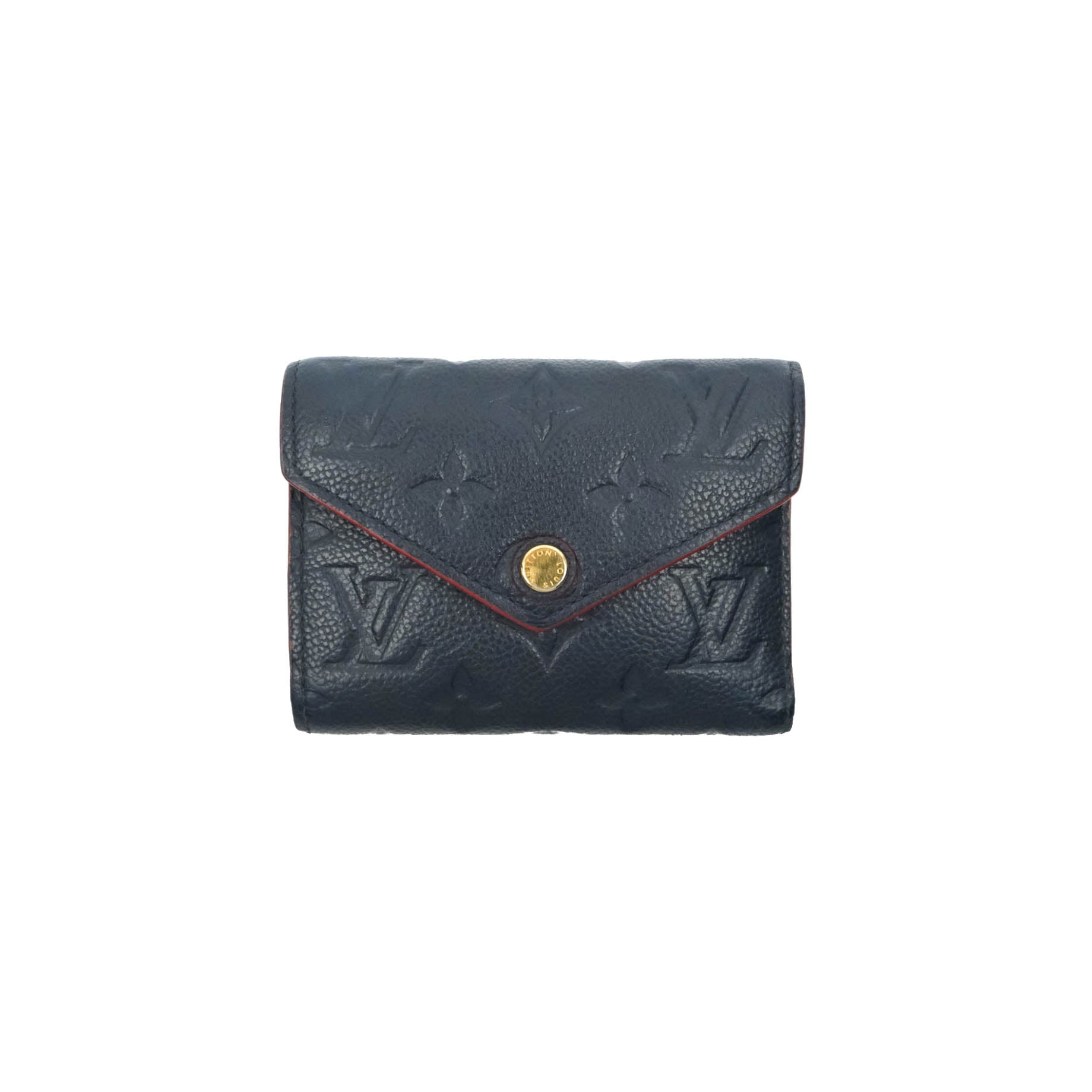 M63920 Louis Vuitton 2019 Monogram Empreinte Clémence Wallet-Marine Rouge