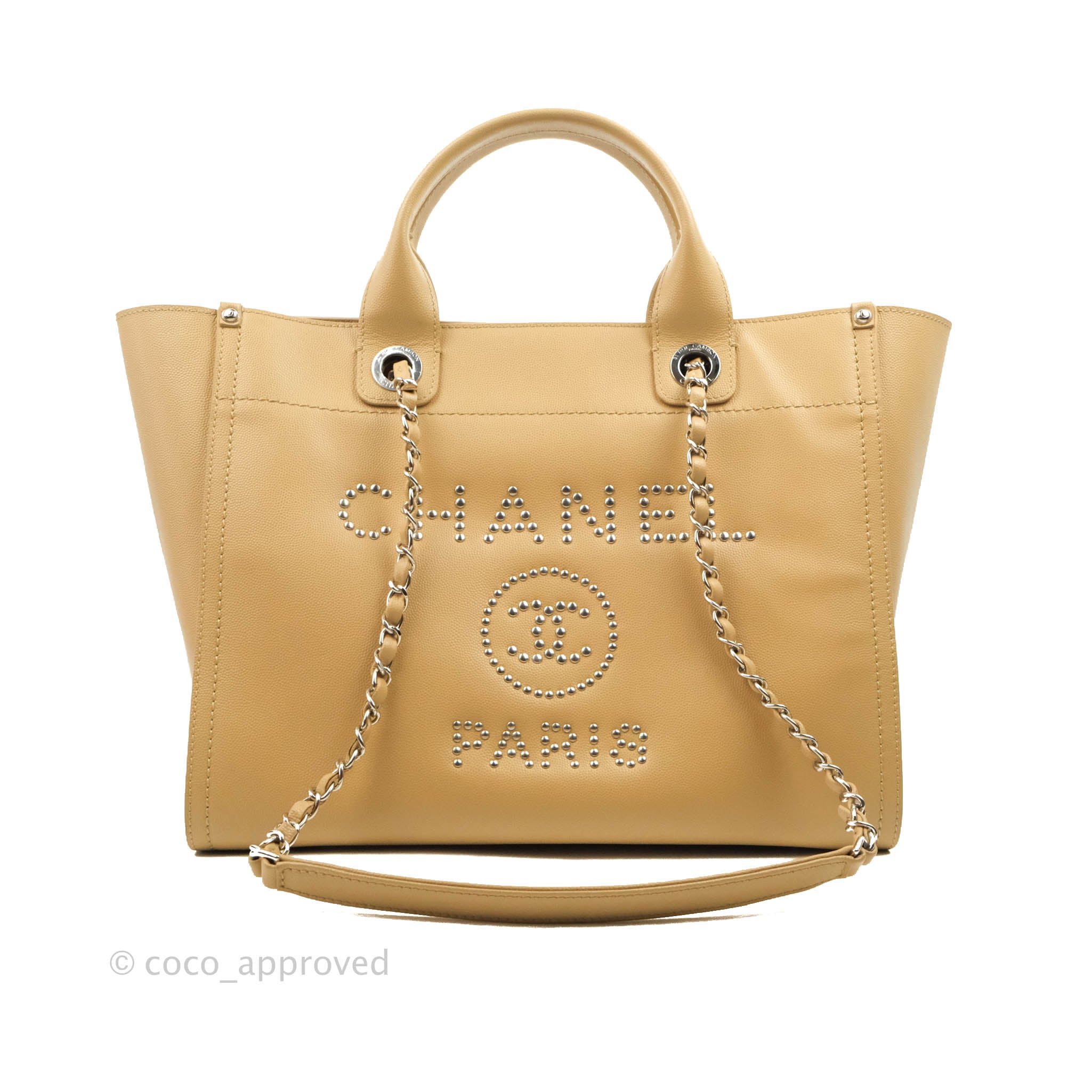 Chanel caviar small studded deauville tote Outlet