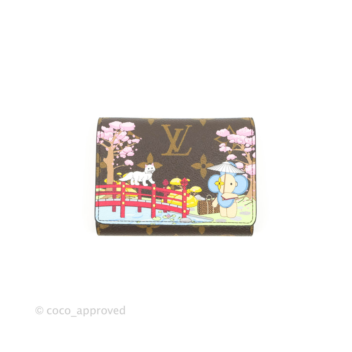 Victorine 2020 Christmas Animation Monogram Wallet