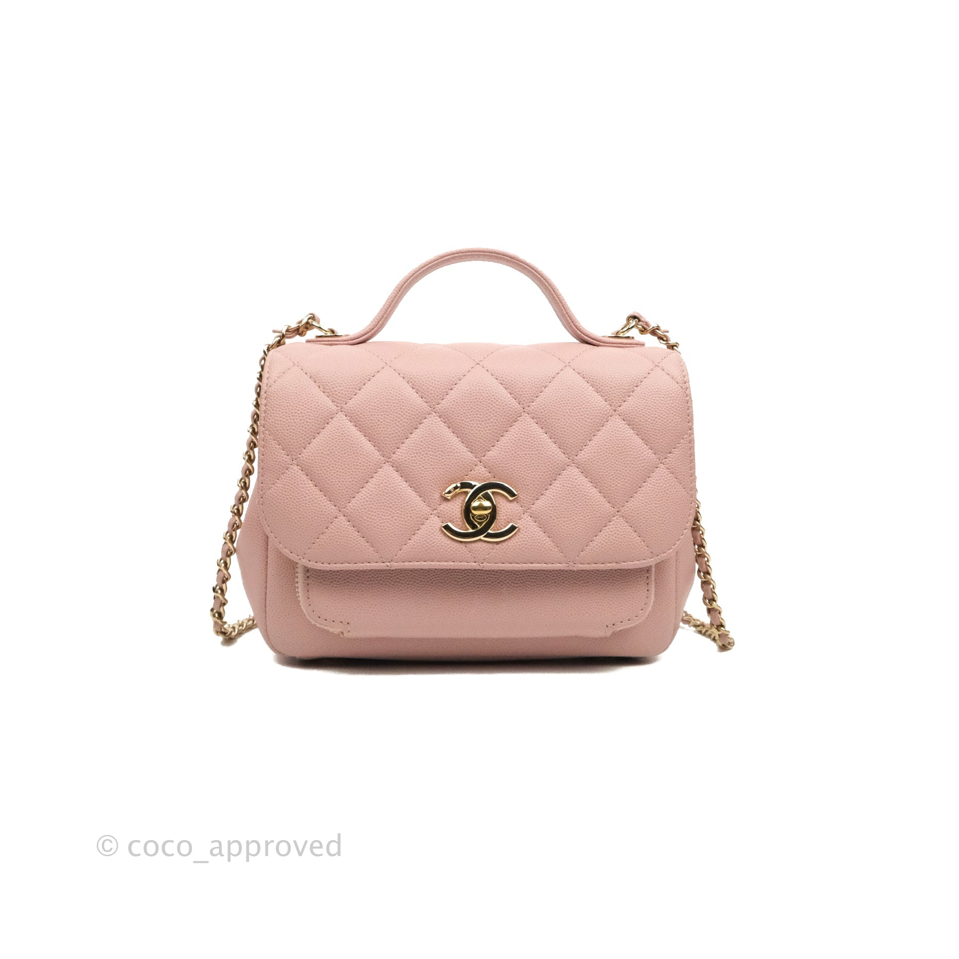 Chanel Pink Caviar Quilted Leather Small Business Affinity Flap