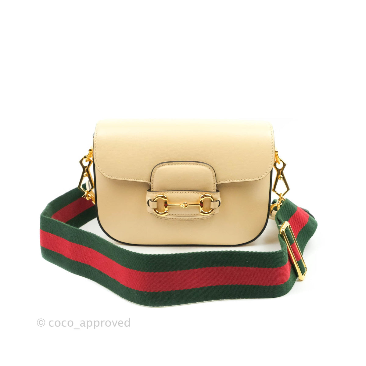 Gucci 1955 Horsebit Mini Shoulder Bag Beige Calfskin Gold Hardware – Coco  Approved Studio