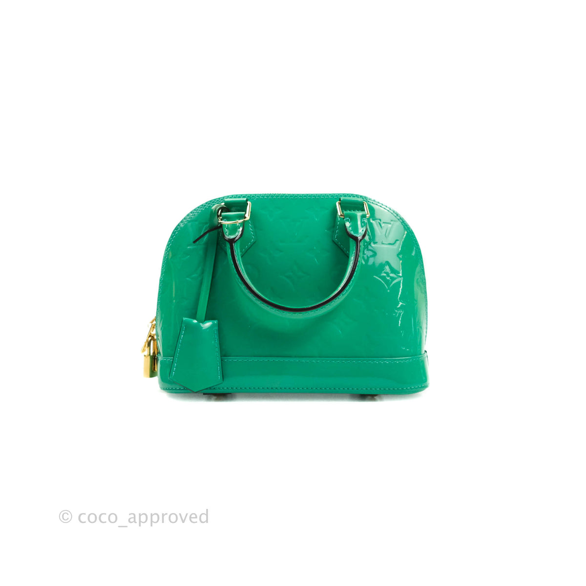 Louis Vuitton Alma BB Green Patent leather ref.247838 - Joli Closet