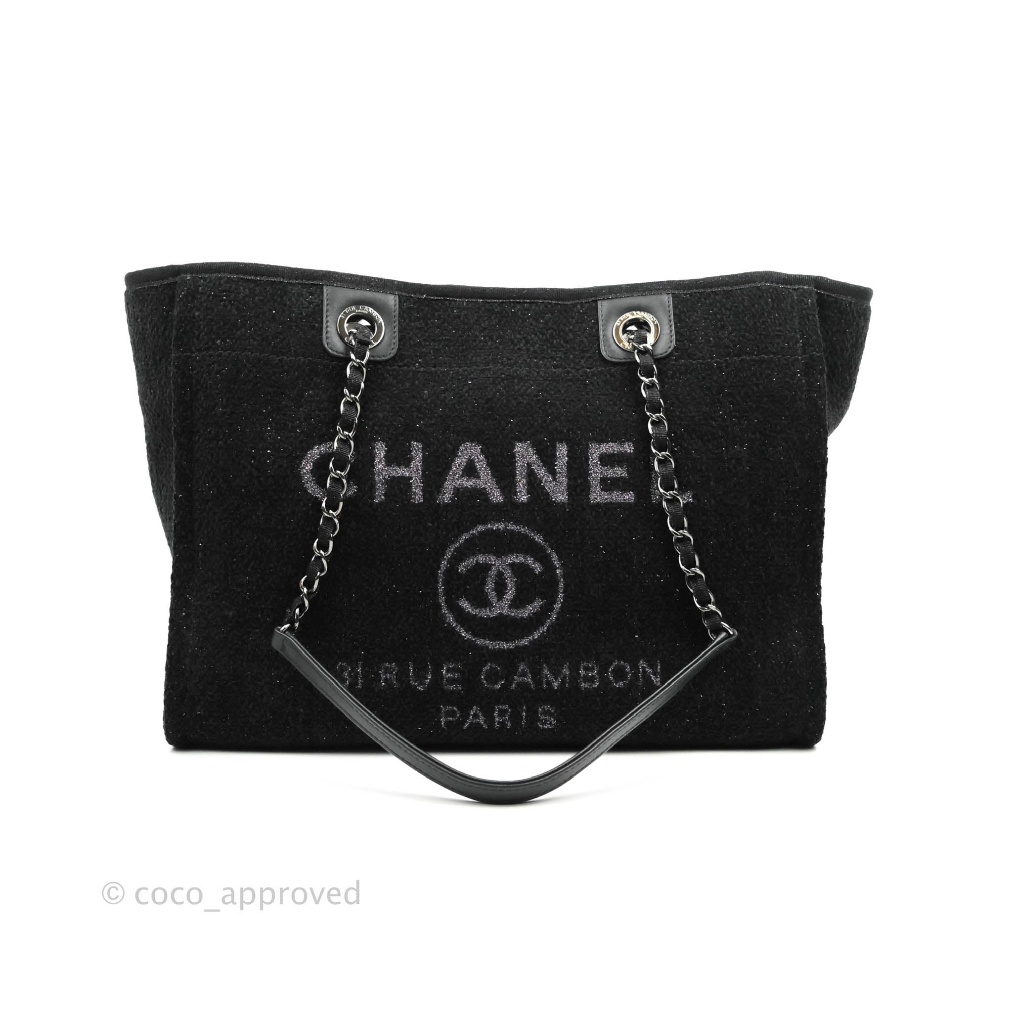 Chanel 2020 Medium Sequin Deauville Tote - Black Totes, Handbags -  CHA841879
