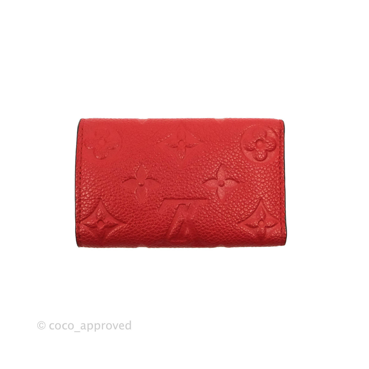  Louis Vuitton M67394 Women's Key Holder, Red, Gold