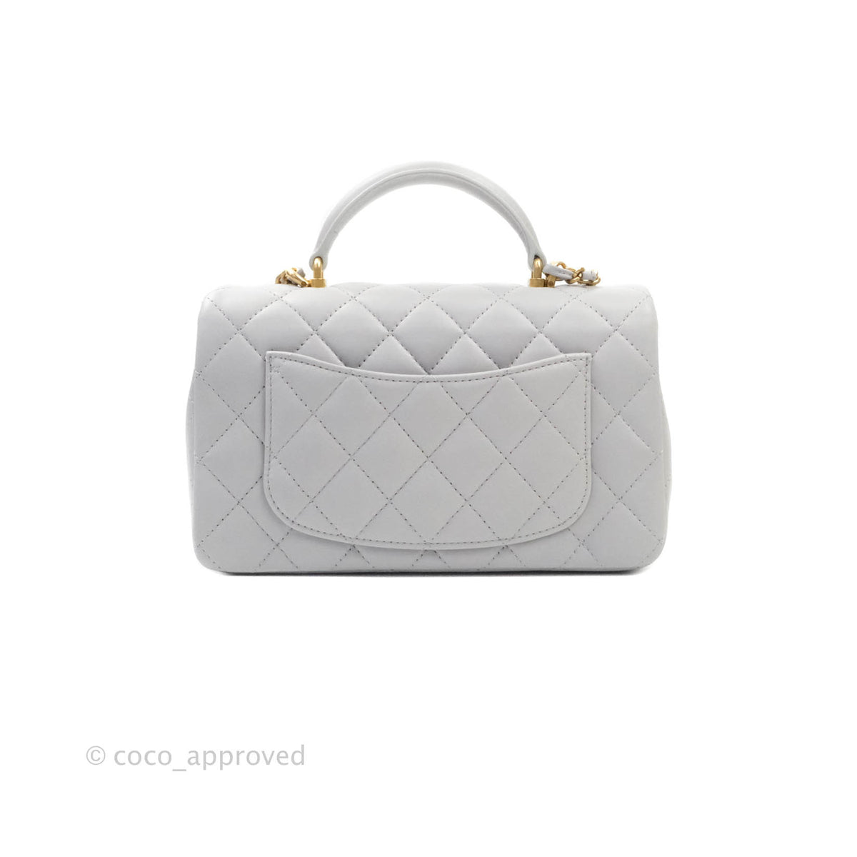 Chanel Grey Lambskin Rectangular Mini Flap Bag Top Handle – Madison Avenue  Couture