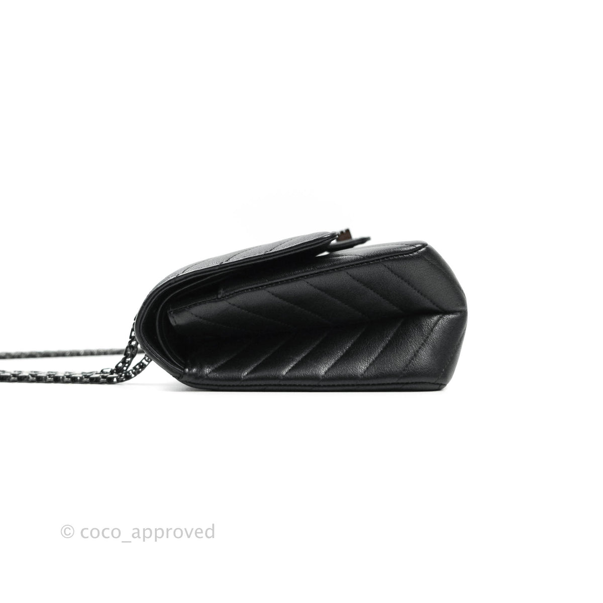 Chanel Reissue Chevron So Black Black Hardware 226 – Coco Approved