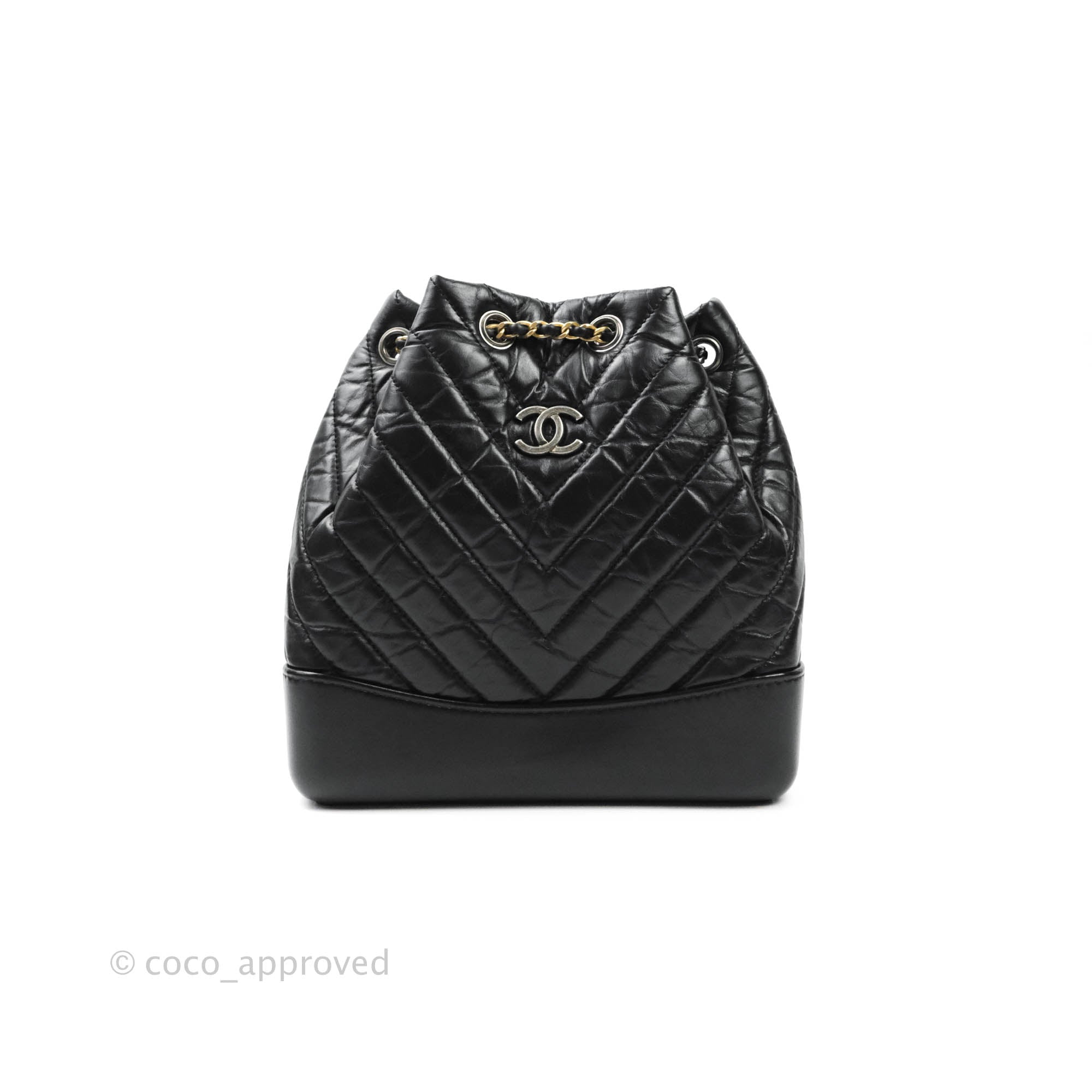 Review of the Chanel Gabrielle Backpack Small Black Aged Calfskin